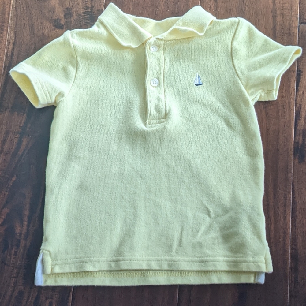 Janie & Jack Boys Polo Short Sleeve Polo (18-24m) - Pale Yellow